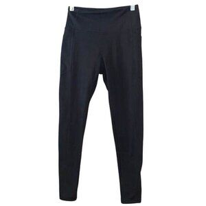 Victorias Secret Black High-Waisted Active Leggings With Side Pocket Womens Size